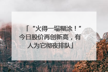 “火得一塌糊涂！”今日股价再创新高，有人为它彻夜排队