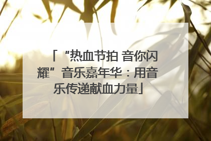 “热血节拍 音你闪耀”音乐嘉年华：用音乐传递献血力量