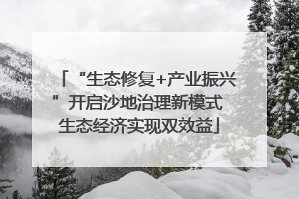 “生态修复+产业振兴”开启沙地治理新模式 生态经济实现双效益