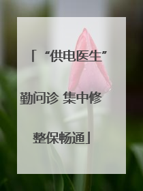“供电医生”勤问诊 集中修整保畅通