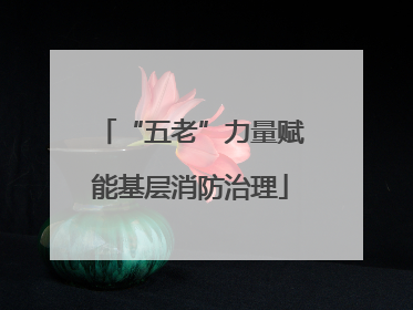 “五老”力量赋能基层消防治理
