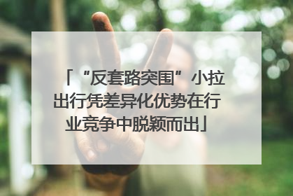 “反套路突围”小拉出行凭差异化优势在行业竞争中脱颖而出