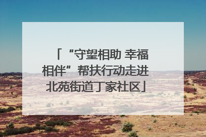 “守望相助 幸福相伴”帮扶行动走进北苑街道丁家社区