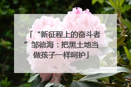 “新征程上的奋斗者”邹德海：把黑土地当做孩子一样呵护
