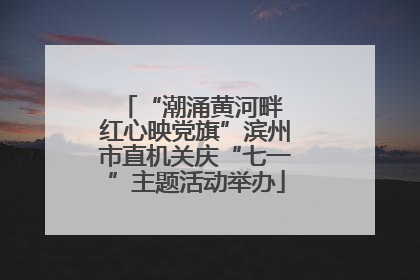 “潮涌黄河畔 红心映党旗”滨州市直机关庆“七一”主题活动举办
