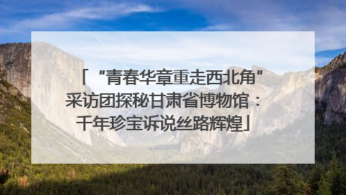 “青春华章重走西北角”采访团探秘甘肃省博物馆：千年珍宝诉说丝路辉煌