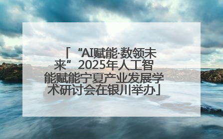 “AI赋能·数领未来”2025年人工智能赋能宁夏产业发展学术研讨会在银川举办