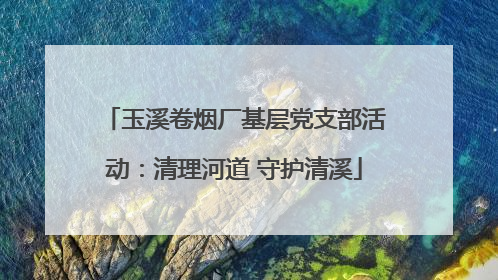 玉溪卷烟厂基层党支部活动：清理河道 守护清溪