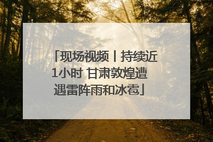 现场视频丨持续近1小时 甘肃敦煌遭遇雷阵雨和冰雹
