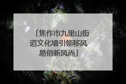 焦作市九里山街道文化墙引领移风易俗新风尚