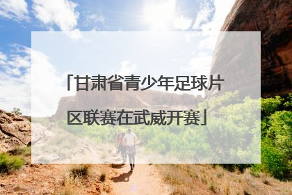 甘肃省青少年足球片区联赛在武威开赛