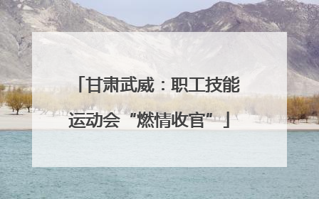 甘肃武威：职工技能运动会“燃情收官”