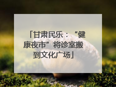 甘肃民乐：“健康夜市”将诊室搬到文化广场