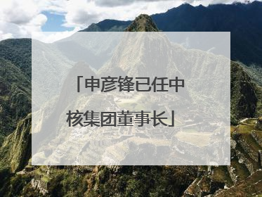 申彦锋已任中核集团董事长