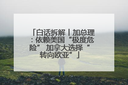 白话拆解丨加总理：依赖美国“极度危险” 加拿大选择“转向欧亚”