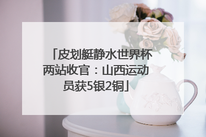 皮划艇静水世界杯两站收官：山西运动员获5银2铜