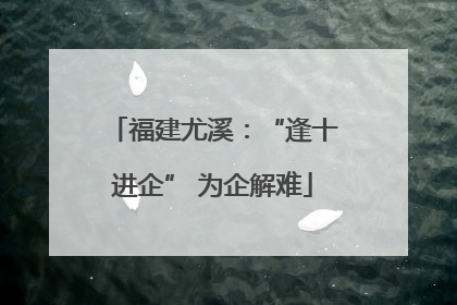 福建尤溪：“逢十进企” 为企解难