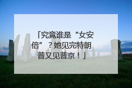究竟谁是“女安倍”？她见完特朗普又见普京！