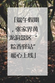 端午假期，张家界黄龙洞景区“粽香驿站”暖心上线
