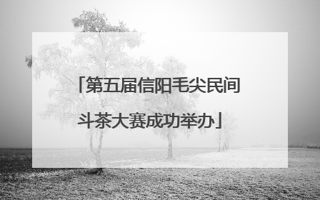 第五届信阳毛尖民间斗茶大赛成功举办