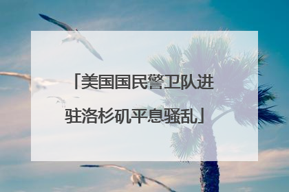 美国国民警卫队进驻洛杉矶平息骚乱