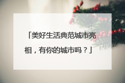 美好生活典范城市亮相，有你的城市吗？