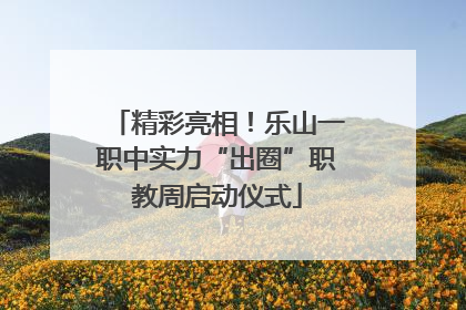 精彩亮相！乐山一职中实力“出圈”职教周启动仪式