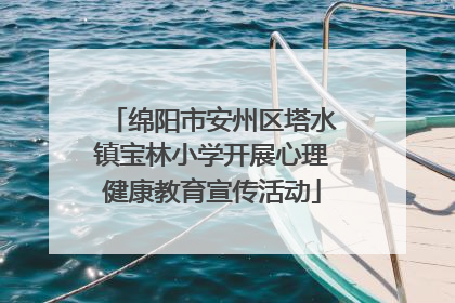 绵阳市安州区塔水镇宝林小学开展心理健康教育宣传活动