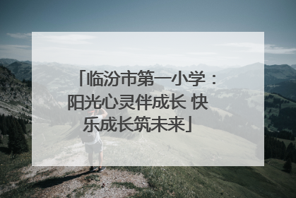 临汾市第一小学：阳光心灵伴成长 快乐成长筑未来
