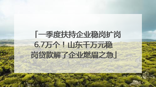 一季度扶持企业稳岗扩岗6.7万个！山东千万元稳岗贷款解了企业燃眉之急