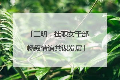 三明：挂职女干部畅叙情谊共谋发展