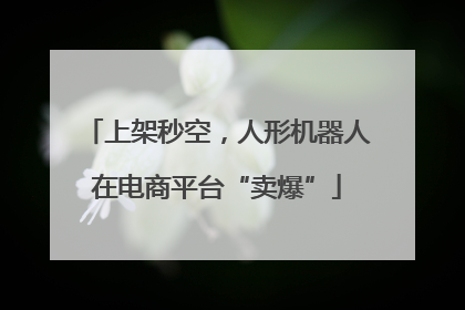 上架秒空，人形机器人在电商平台“卖爆”