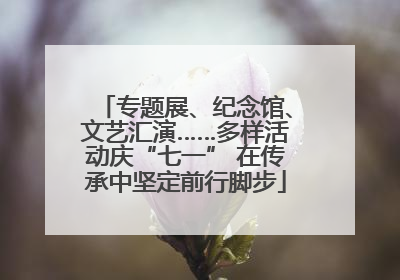 专题展、纪念馆、文艺汇演……多样活动庆“七一” 在传承中坚定前行脚步