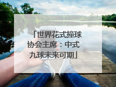 世界花式撞球协会主席：中式九球未来可期