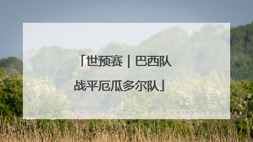 世预赛｜巴西队战平厄瓜多尔队