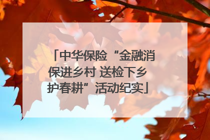 中华保险“金融消保进乡村 送检下乡护春耕”活动纪实