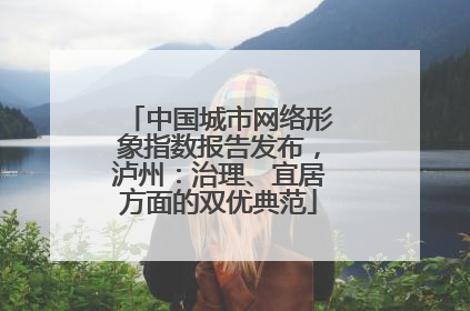 中国城市网络形象指数报告发布，泸州：治理、宜居方面的双优典范