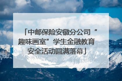 中邮保险安徽分公司“趣味画室”学生金融教育安全活动圆满落幕