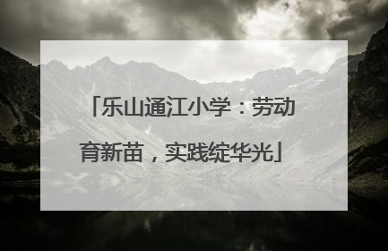 乐山通江小学：劳动育新苗，实践绽华光
