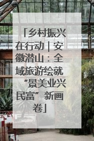 乡村振兴在行动｜安徽潜山：全域旅游绘就“景美业兴民富”新画卷