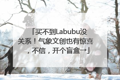 买不到Labubu没关系！气象文创也有惊喜，不信，开个盲盒→