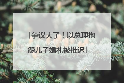 争议大了！以总理抱怨儿子婚礼被推迟