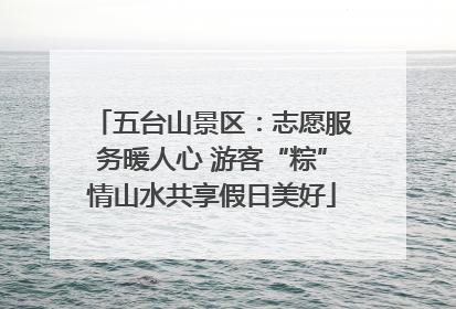 五台山景区：志愿服务暖人心 游客“粽”情山水共享假日美好