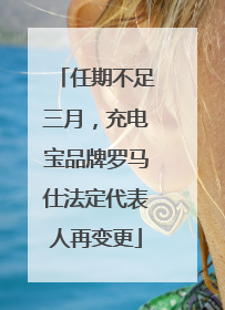 任期不足三月，充电宝品牌罗马仕法定代表人再变更