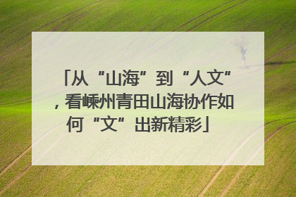 从“山海”到“人文”，看嵊州青田山海协作如何“文”出新精彩