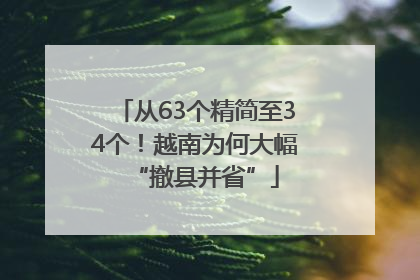 从63个精简至34个！越南为何大幅“撤县并省”