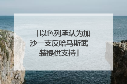 以色列承认为加沙一支反哈马斯武装提供支持