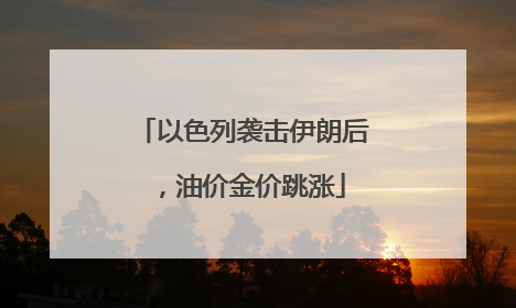 以色列袭击伊朗后，油价金价跳涨