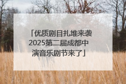 优质剧目扎堆来袭 2025第二届成都中演音乐剧节来了