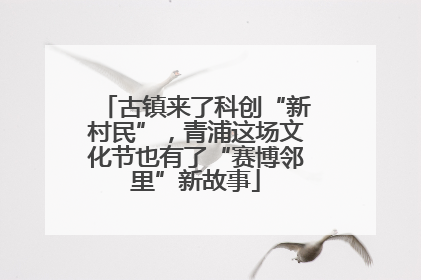 古镇来了科创“新村民”，青浦这场文化节也有了“赛博邻里”新故事